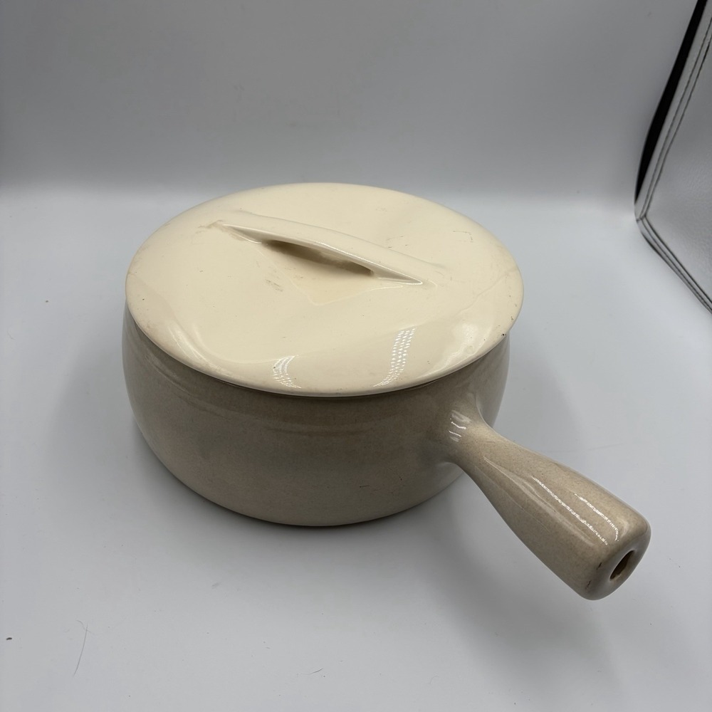 Vintage Pfaltzgraff Gourmet Stoneware Soup & Sauce Crock Pot Handle and Lid USA